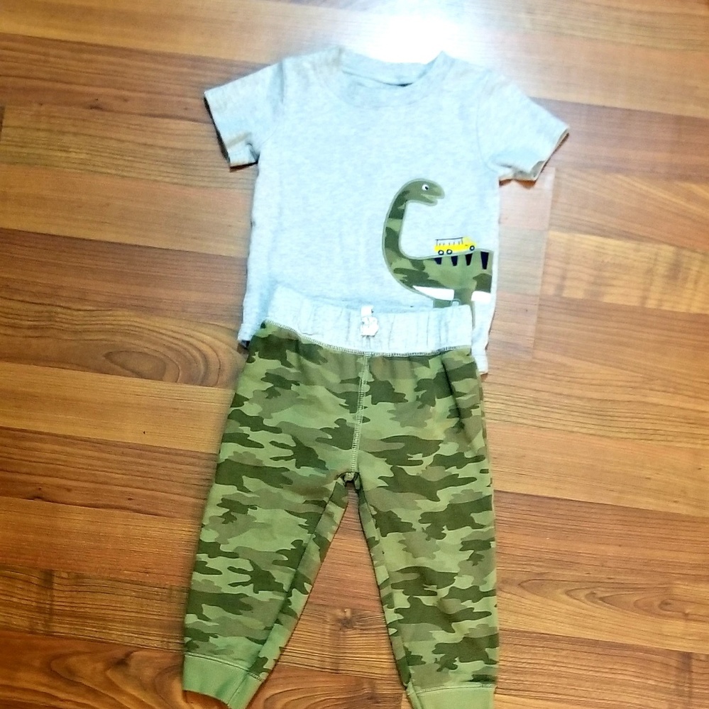 Carter's 2pc baby boy Dino outfit
